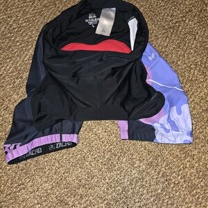 Zacro Purple & Black Cycling Bib Shorts
